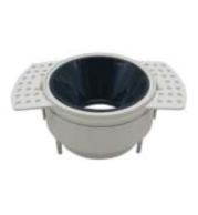 TL-FRAME 12 BLACK Large Round LED Frame 120x80x56mm with 87mm Cutout, Provides Superior Light Distribution, Durable Finish, Suitable for High-Ceiling Commercial Spaces